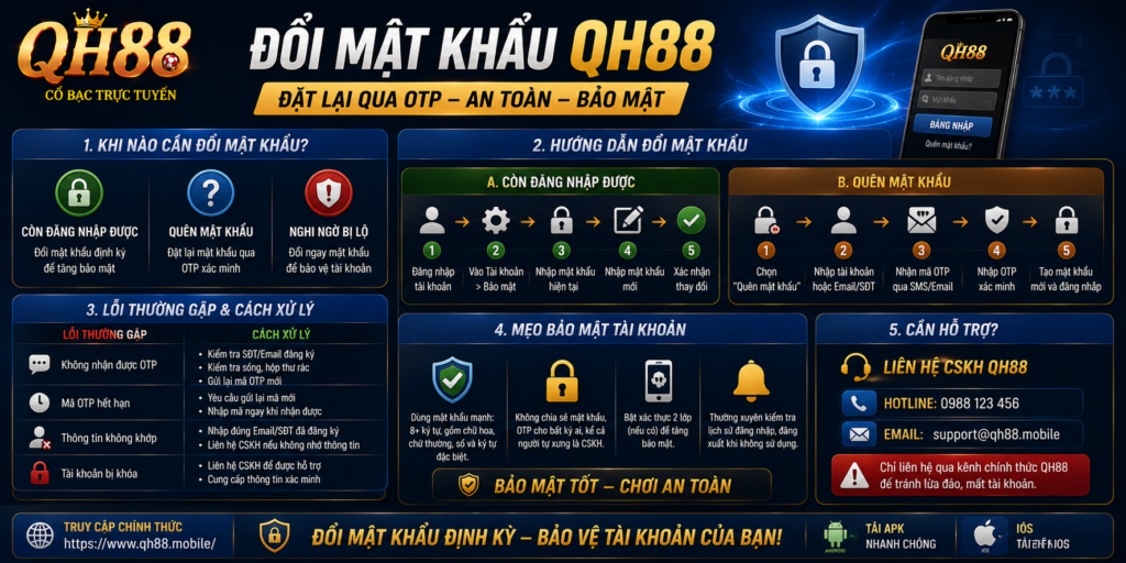 Đổi Mật Khẩu QH88 - Hướng Dẫn Đặt Lại Qua OTP An Toàn