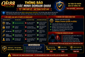 Thông Báo Xác Minh Domain QH88 - Link Hợp Lệ An Toàn