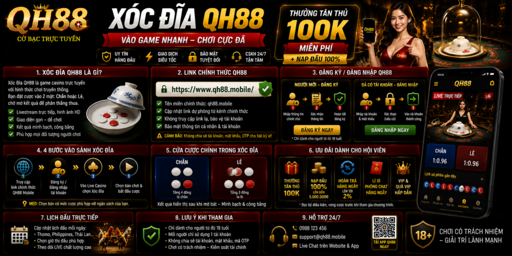 Xóc Đĩa QH88 - Link Chính Thức Đăng Nhập Nhanh
